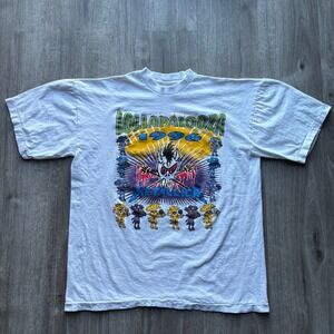 Vintage Metallica Lollapalooza 1996 T Shirt XL White Concert Tour Band Tee